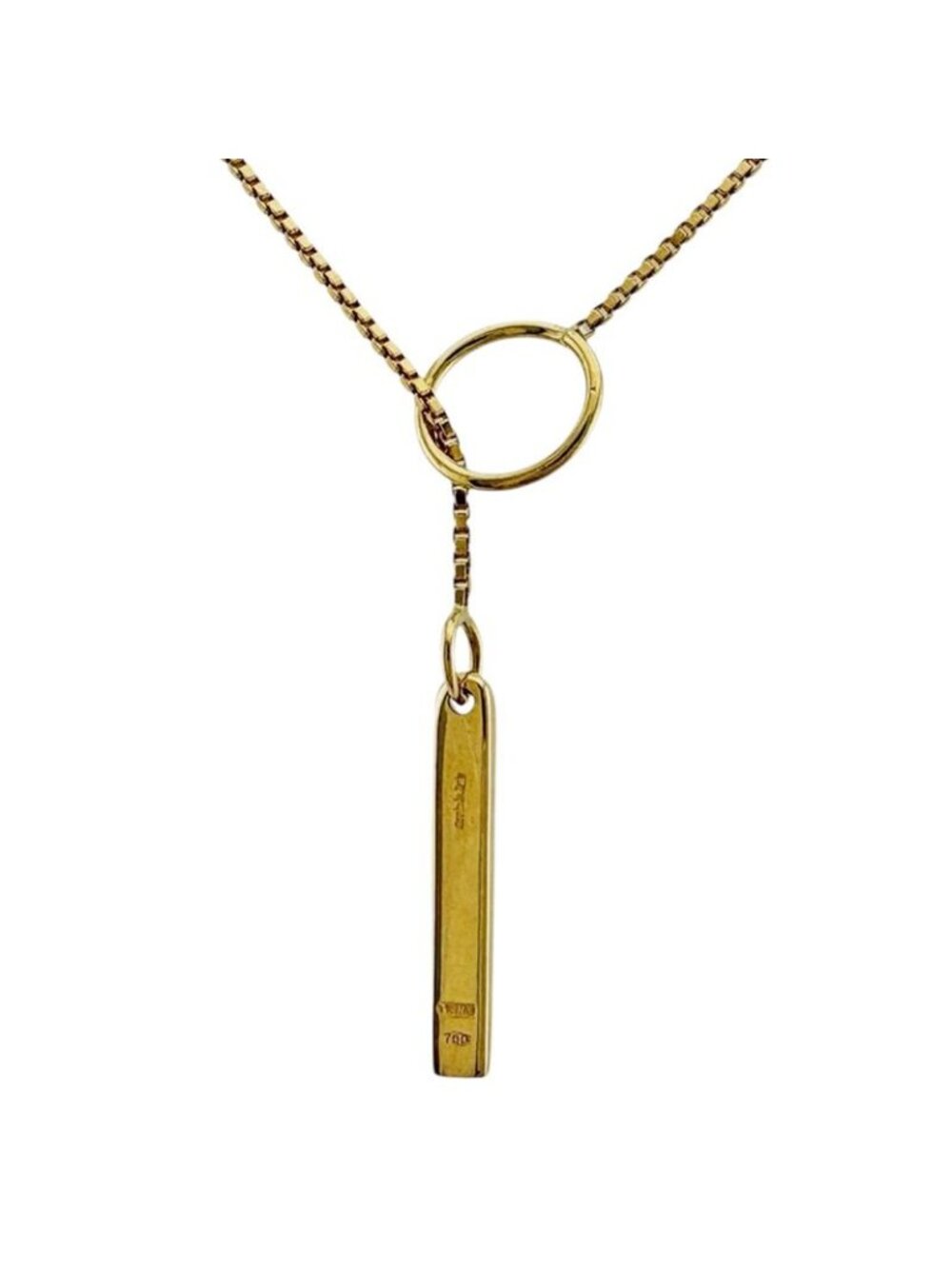★SOLD★ Gucci Lariat Necklace 18K Yellow Gold - Picture 3 of 7